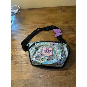 Rare Dan-Pak Holographic Flask Fanny Pack - Festival Ready! Belt Bag Butterfly